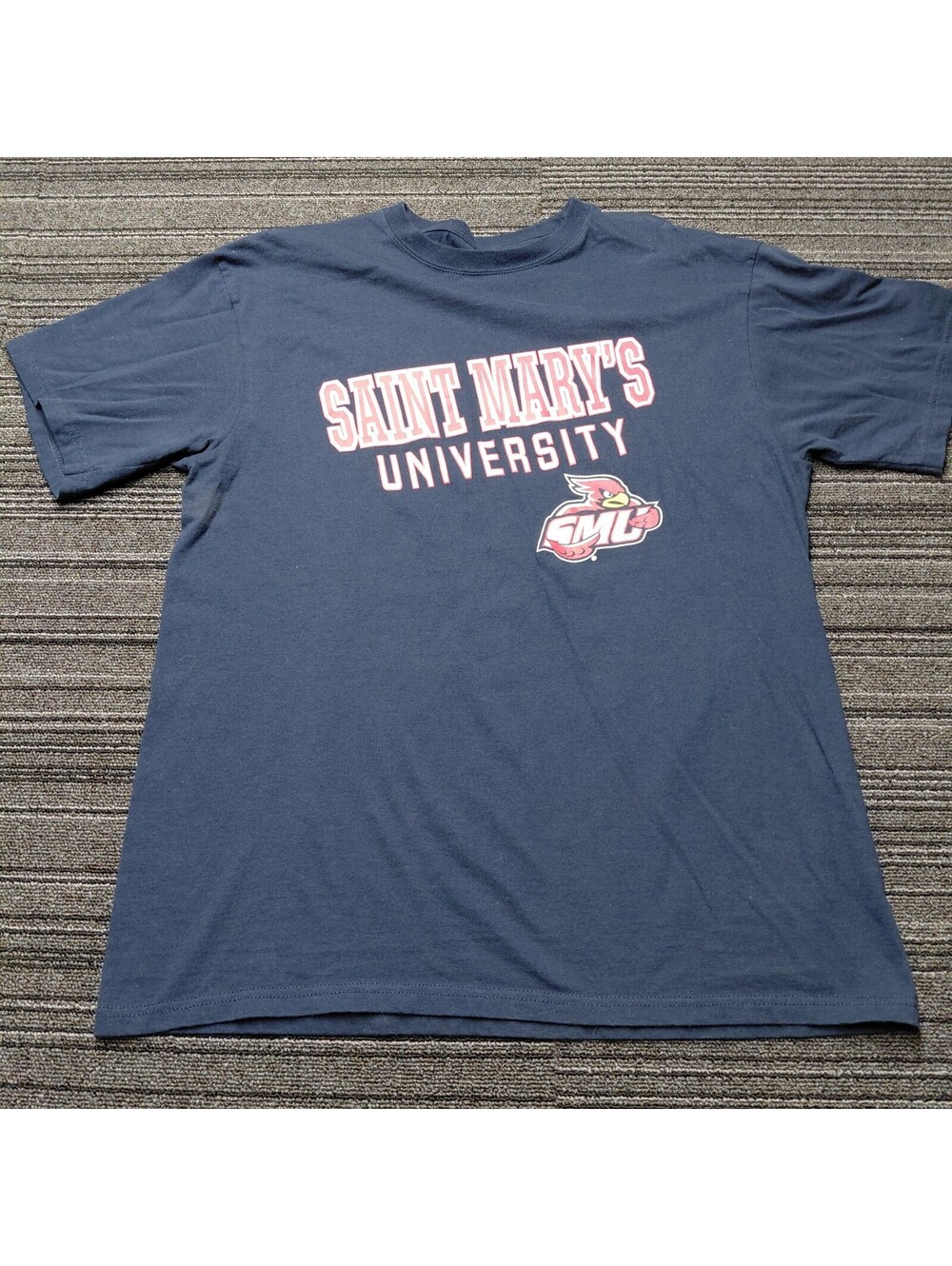 Saint Mary's University Minnesota SMU Cardinals T Shirt Mens Large Navy NCAA
